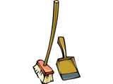 broom and dustpan